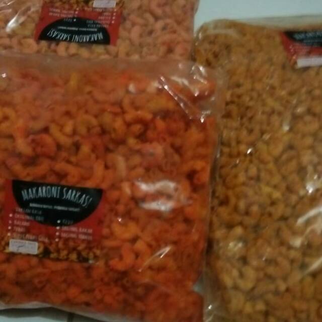 

Makaroni Sarkas 500gr Bekasi Camilan Murah Enak Pedas Basreng Mi Lidi