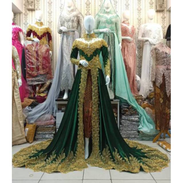 Kebaya Pengantin bludru full payet mewah/wedding dress