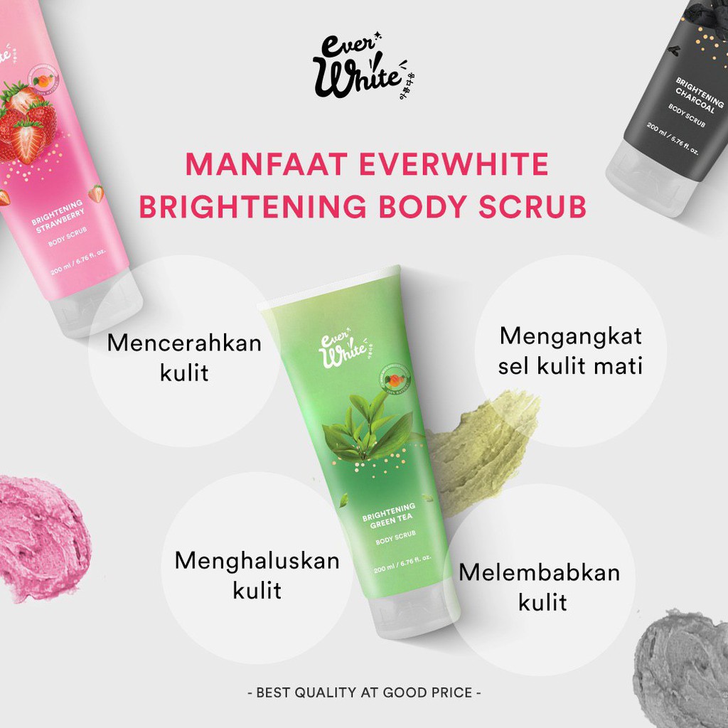 ⭐️ Beauty Expert ⭐️ Everwhite Brightening Body Scrub | Brightening Strawberry | Brightening GreenTea