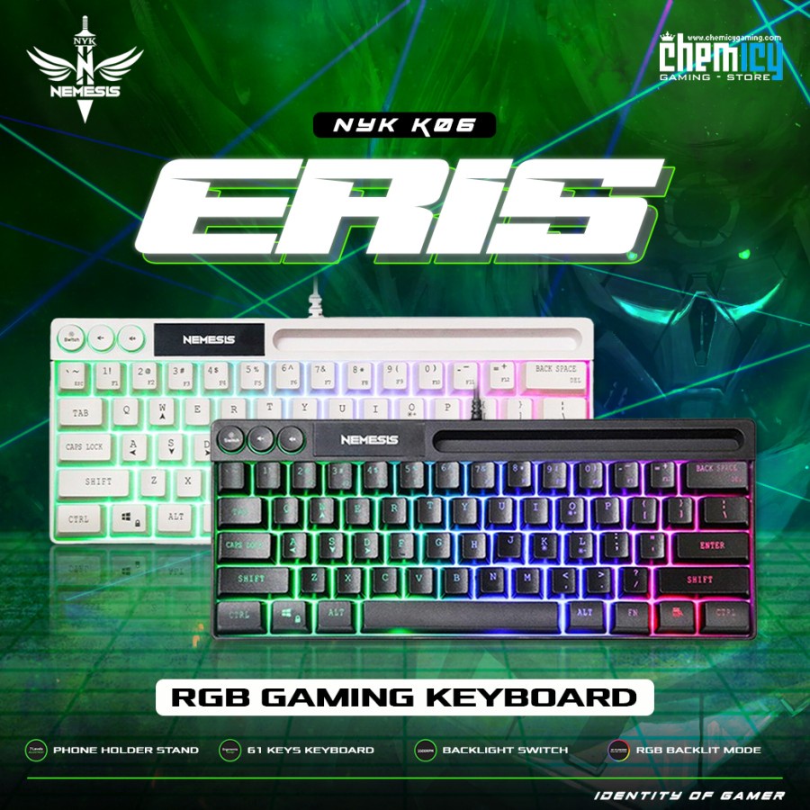 NYK K06 / K-06 Eris Mini Rainbow RGB Gaming Keyboard