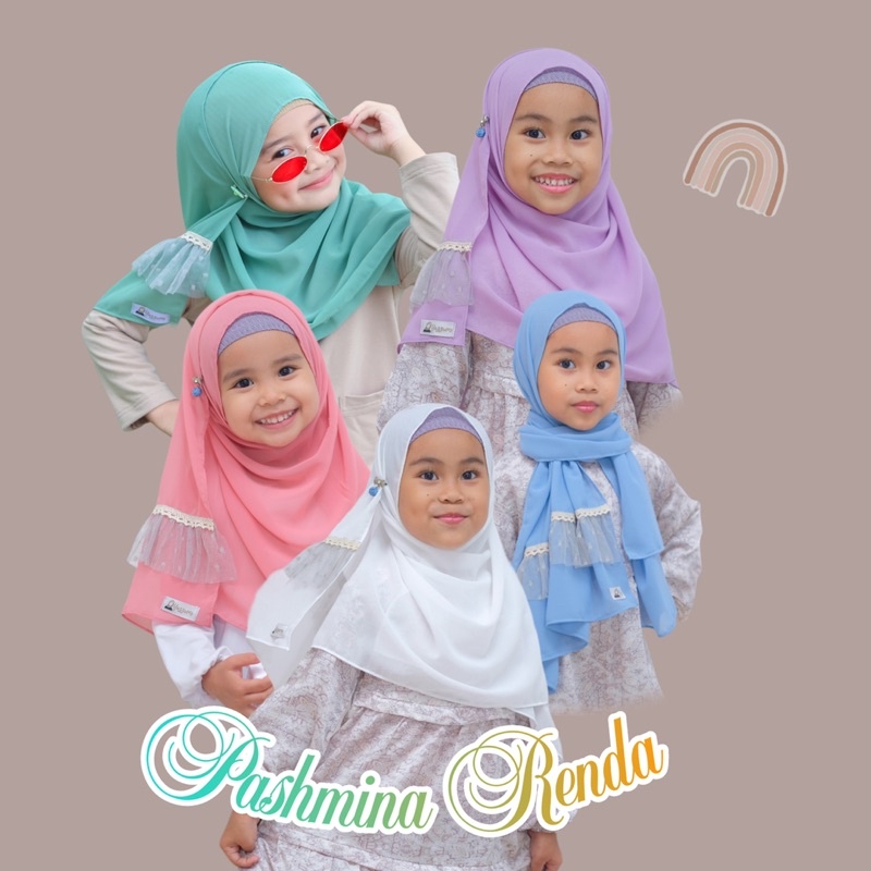 pashmina instan anak renda