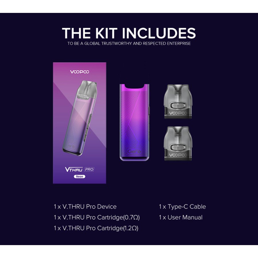 VOOPOO VTHRU Pro Pod Kit Authentic 900mAh By Voopoo Tech