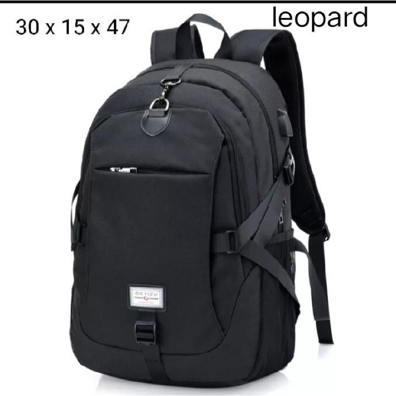 Ransel Korea polos simple tas travelling tas sekolah anak Oxyizu Backpack tas ransel carrier USB BACKPACK