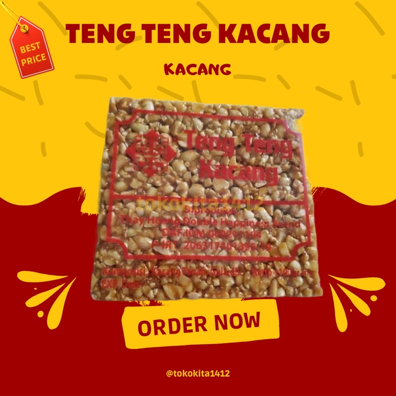 Teng Teng Kacang / Wijen 100 gr Halal Kue Tengteng Permen Gula