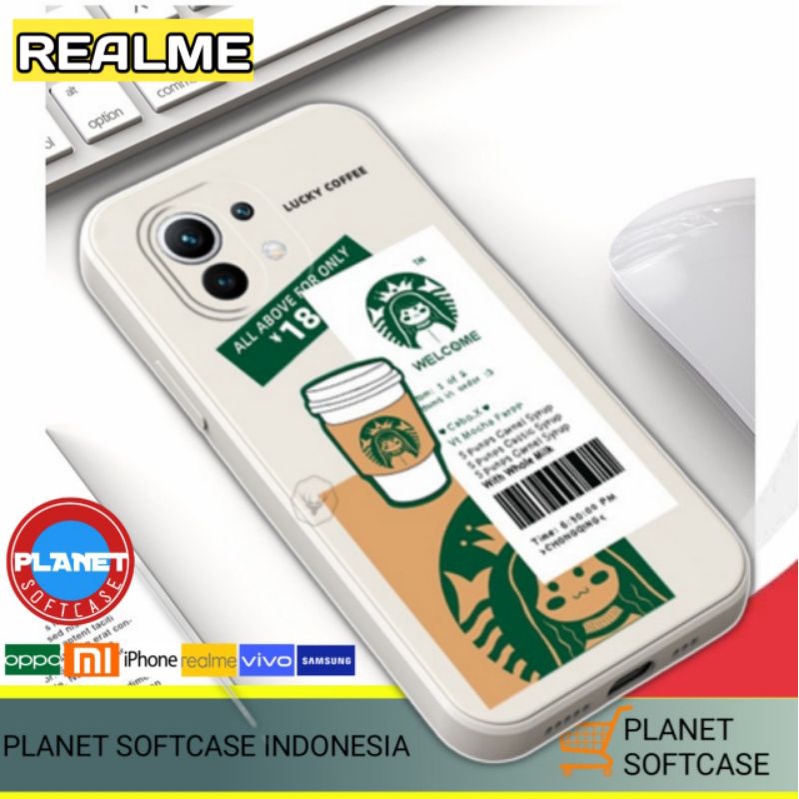 Silikon Silicon Case Softcase Kondom Pelindung Starbucks Hp REALME C2 5 5I 5S C3 8 PRO C11 C12 C15 C
