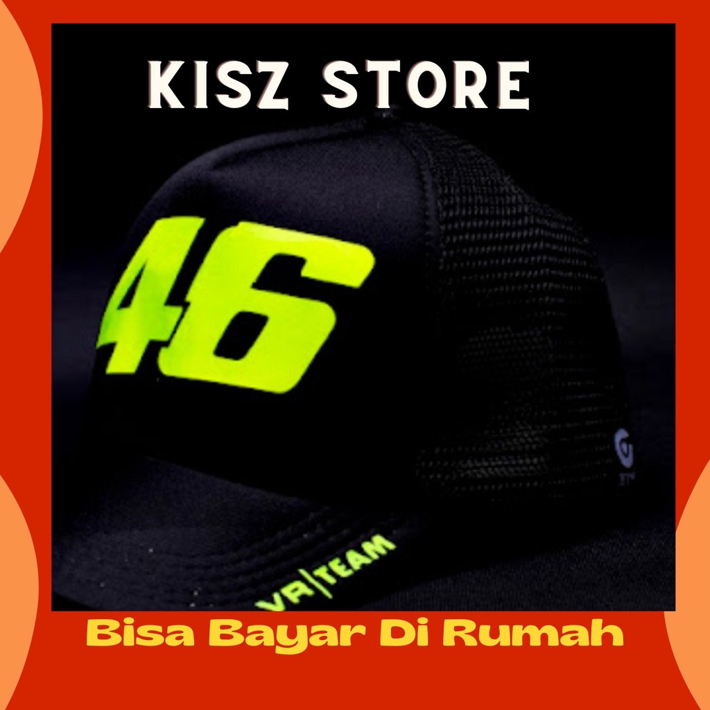 Snapback Topi Trucker Jaring Dewasa VR46 Team Moto gp