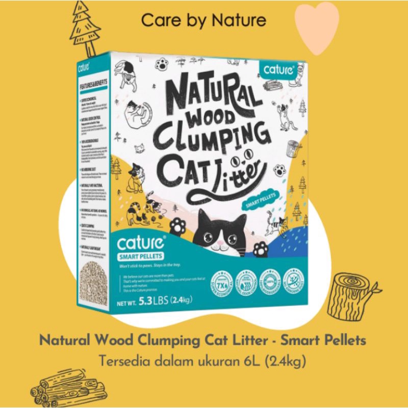 Cature Natural Wood Clumping Cat Litter Smart Pellet
