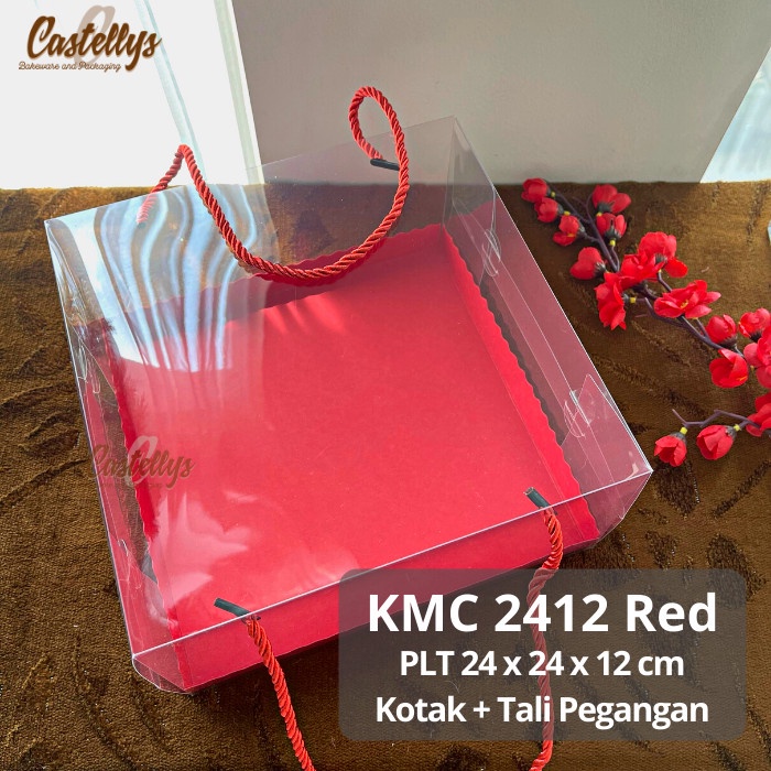 

Kotak Box Mika KMC 2412 Merah Kue Kering Cake Bolu Tart Toples Spiku