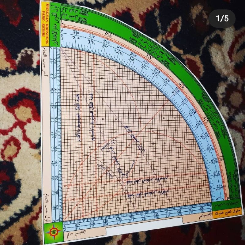 kertas foto Rubuk mujayyad / rubu' mujayyad alat astronomi ilmu falaq perbintangan