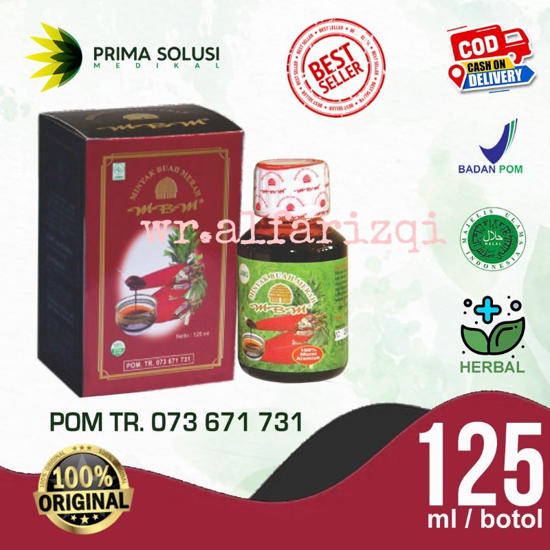 MBM Minyak Buah Merah 125ml / Obat Herbal Papua / Stroke / Paru Paru / Kista / Bpom Original