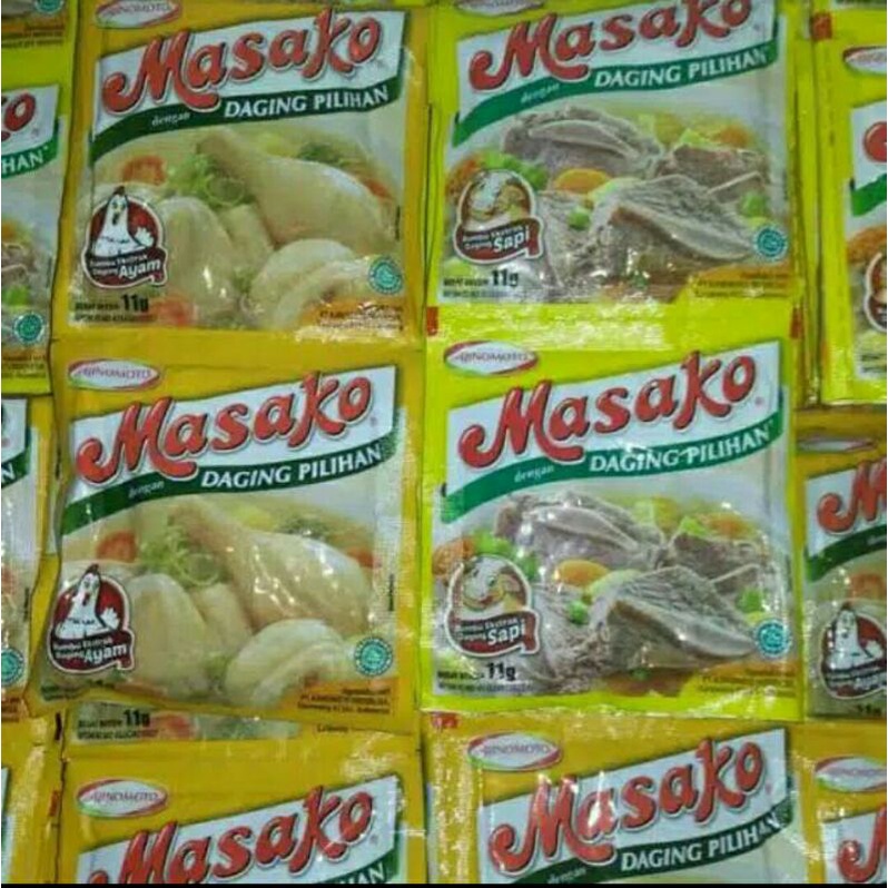 

Masako Kaldu Ayam dan Sapi kemasan Renceng isi 12 sachet