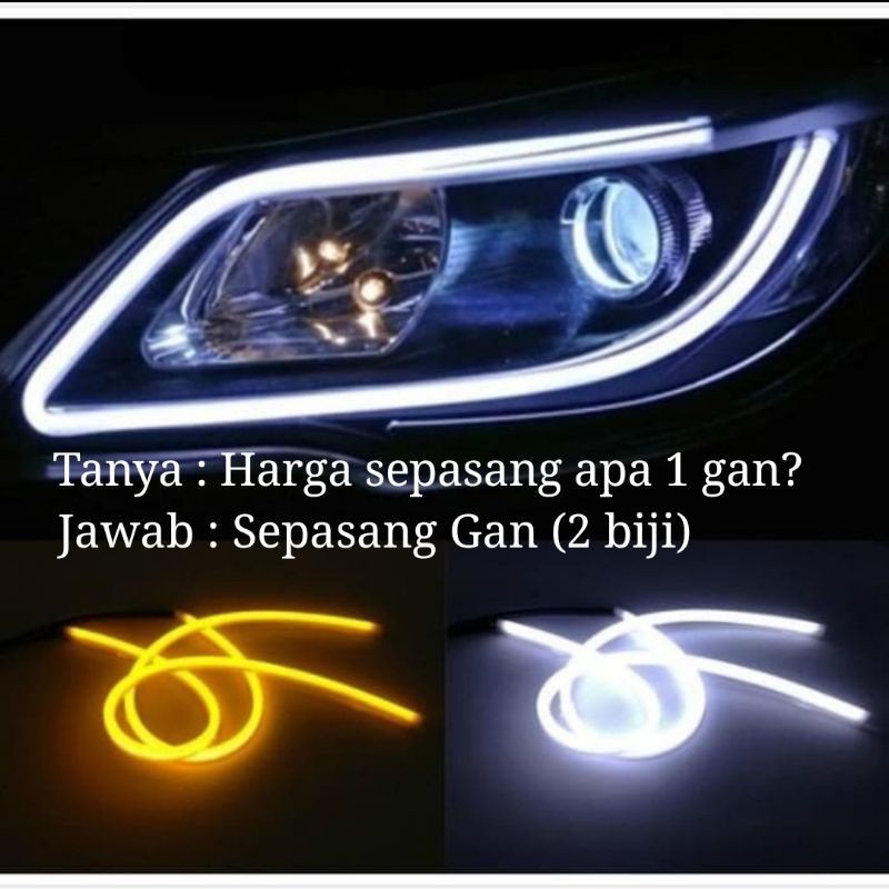 Lampu LED Alis DRL dengan WELCOME LIGHT dan Sein Running