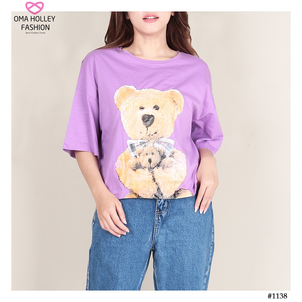 (COD) OH Fashion Kaos Bearry Tee Fashion Wanita (Stadivarius) #1138