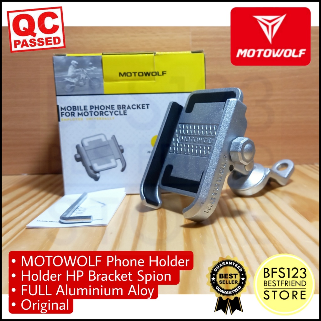 MOTOWOLF Phone Holder Holder HP Bracket Spion Aluminium Aloy Original