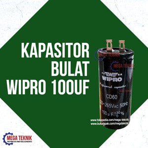 Kapasitor / Capasitor Bulat Electro Motor Listrik Dinamo Wipro 100uf