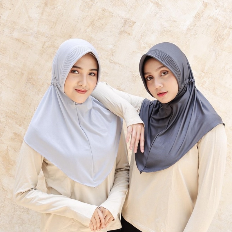 Hijab Bergo Serut Jersey / Bergo Sport Serut Jersey