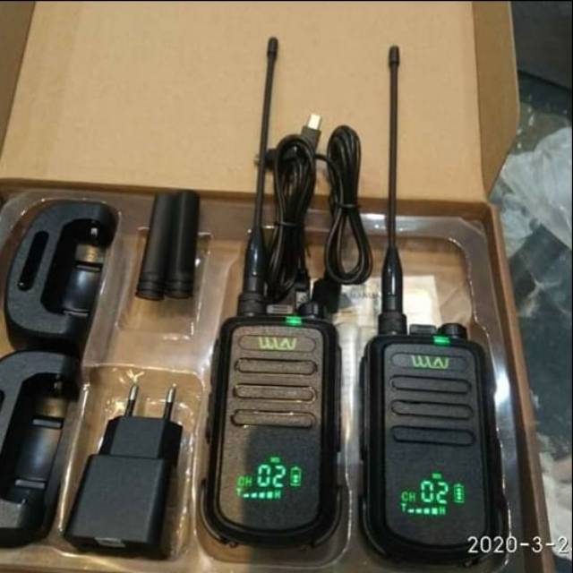 Walkie Talkie HT WLN KDC100 Two-Way Radio KD-C100 ( isi 2 pcs+antena panjang)