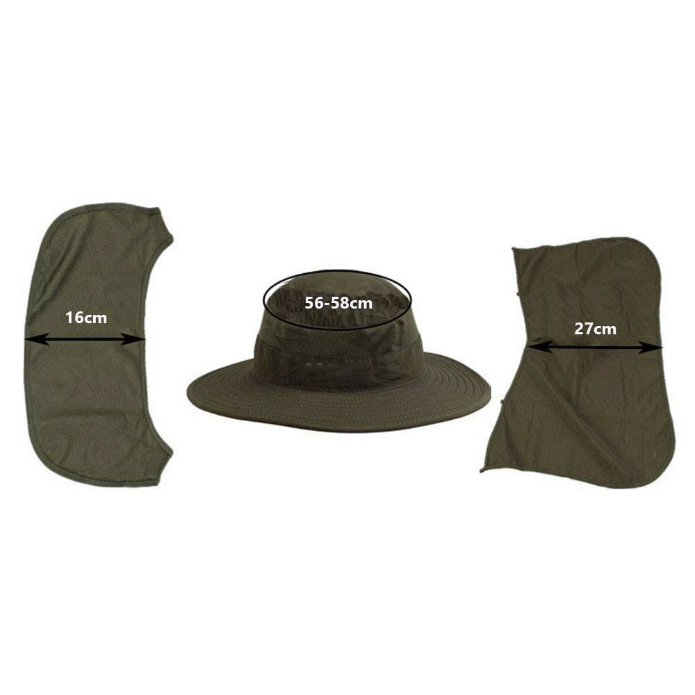 Topi Anti UV Matahari Fishing Hat Round Edge - HITAM