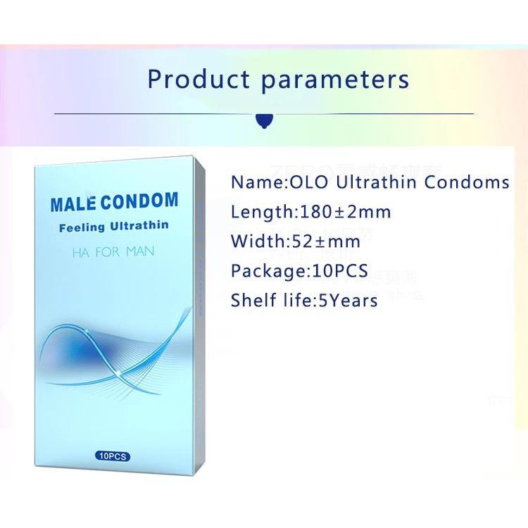 Kondom OLO For Man Feeling Ultrathin Condom Tipis 10pcs