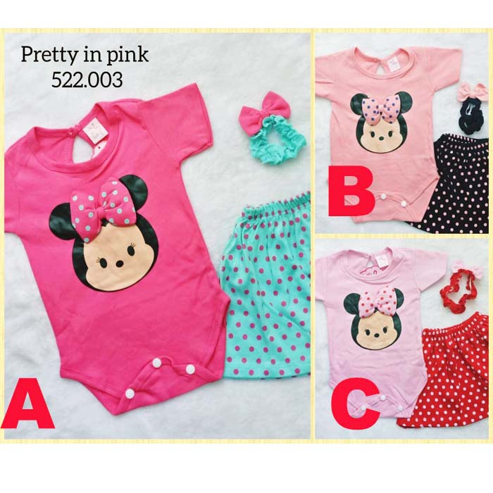 BAJU BAYI PEREMPUAN JUMPER BAYI LUCU SET LOVELY TSUM TSUM