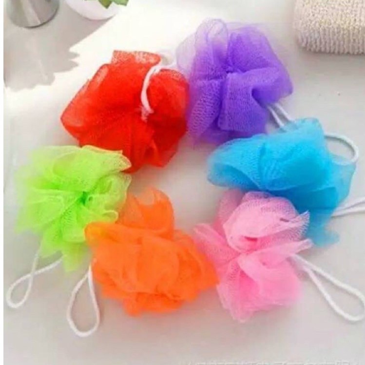 BAJ Spon Mandi BATH SPONGE RAINBOW - TERMURAH SPONS JARING PENGHILANG DAKI - PM002