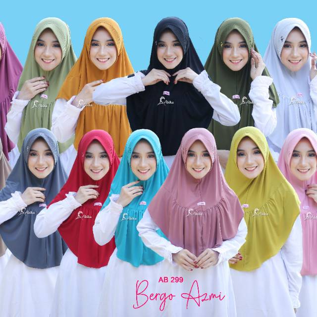 Bergo azmi abika/ hijab bergo abika/ bergo abika/jilbab instan abika