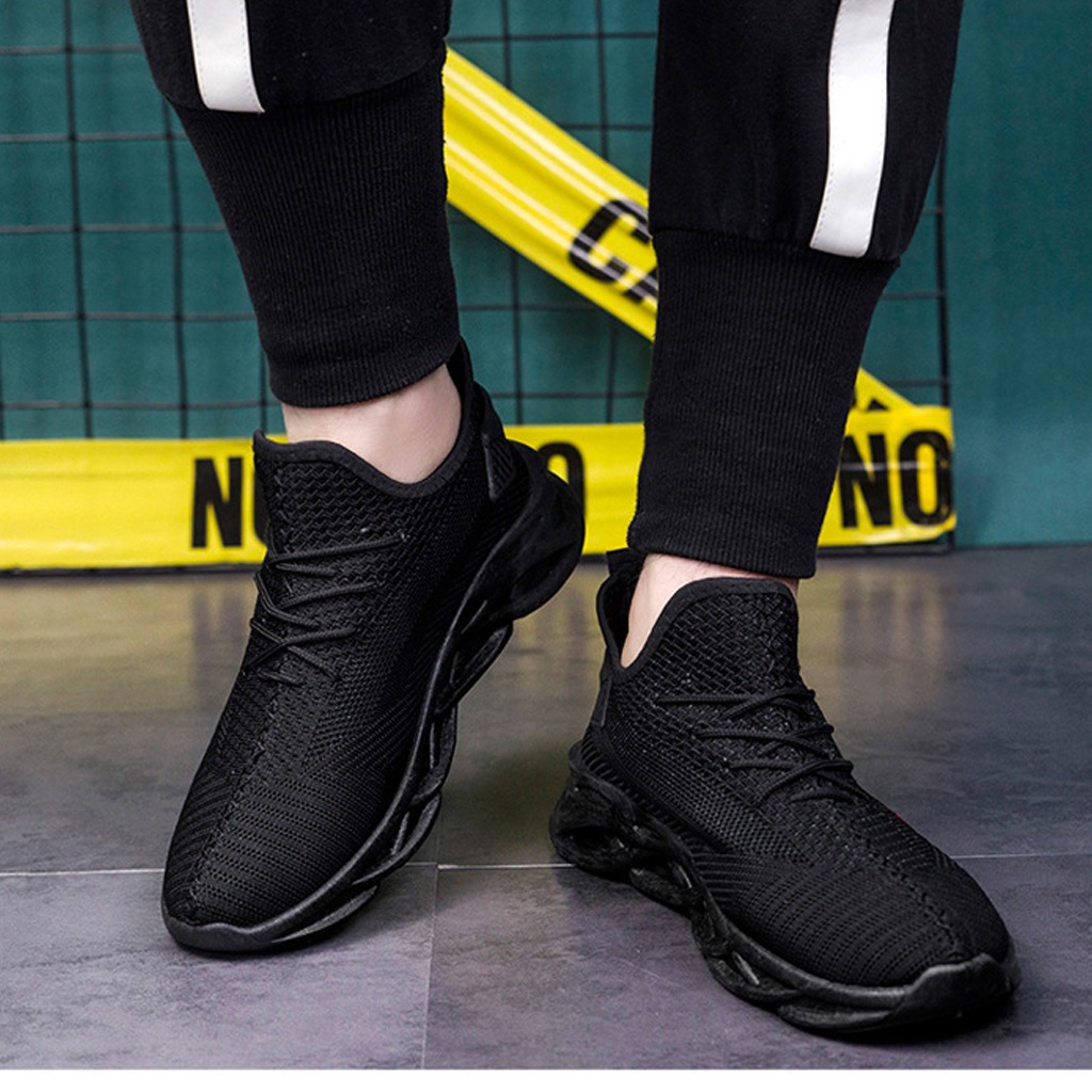 Sepatu Sneakers Sport Casual Fashion Import Pria Original Berkualitas Hitam