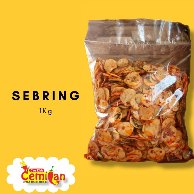 

sebring pedas / seblak cikur / kerupuk seblak kering kemasan 1kg cemilan ceu elah