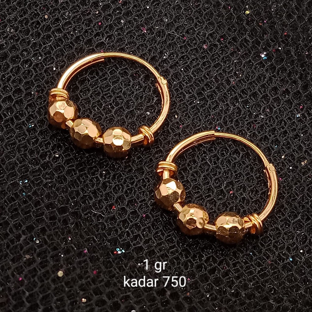 Anting Jipsi Emas 17K - 1 gr Kadar 750 - 1414