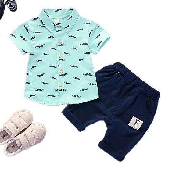 POPULAR..babyfit THE MOUSTACHE set baju setelan kaos anak cowok import. SPECIAL