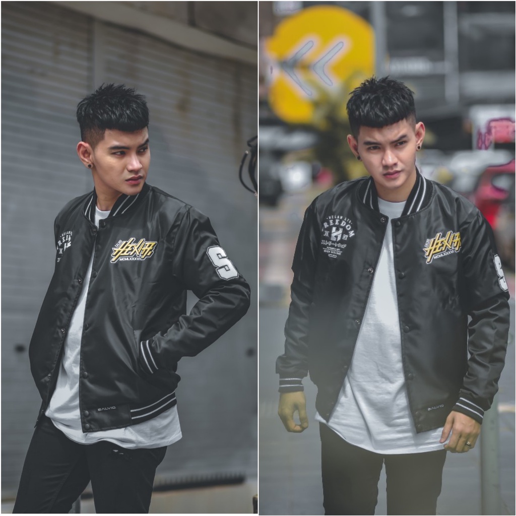 JAKET PRIA - JAKET BOMBER PRIA - JAKET VARSITY - JAKET SALVIO HEXIA-SLVHX FREEDOM