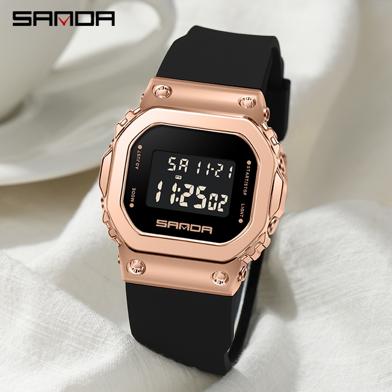 SANDA 2126 Jam Tangan Pria Wanita Digital Sport EL Backlight Tali Rubber Anti air WATCHKITE WKOS