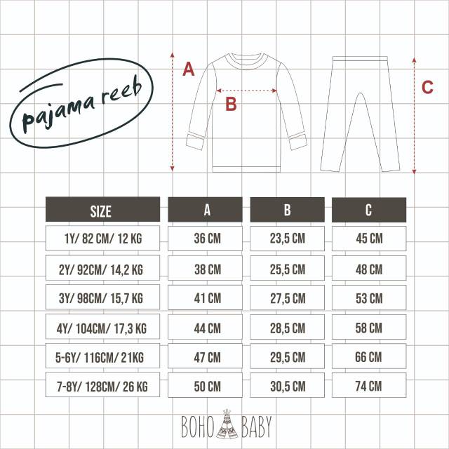 Bohopanna - Bohobaby Pajama Reeb / Pajama Rib / Piyama Rib