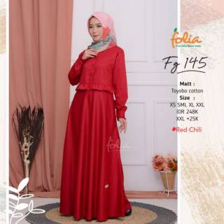 FOLIA GAMIS FG 145 / GAMIS MUSLIMAH DEWASA / GAMIS SYARI TERBARU