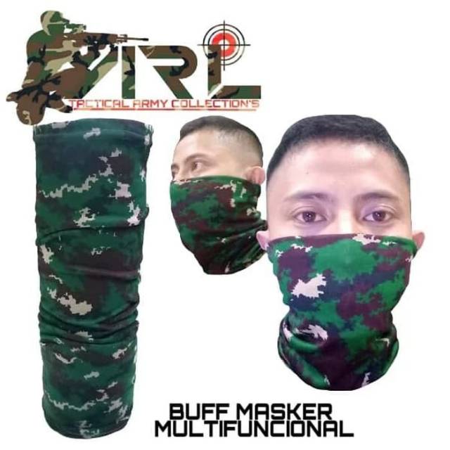 Masker loreng NKRI MULTIFUNGSI/bandana syal motor army/tactical outdoor