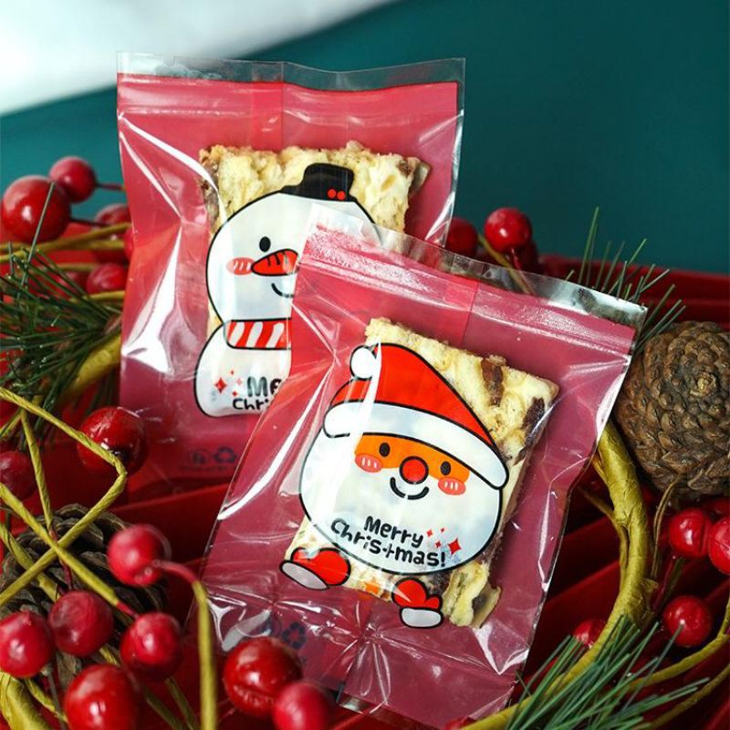 plastik cookies natal / plastik Xmas tree Sealer 7x10 harga 100pcs