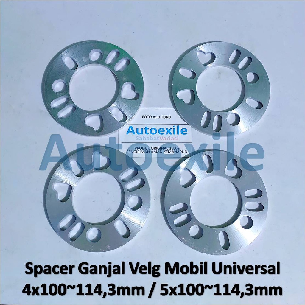 Spacer Spiser Ganjal Ban Velg Mobil Universal untuk PCD 4x100 4x108 4x114.3 5x100 5x105 5x108 5x110 