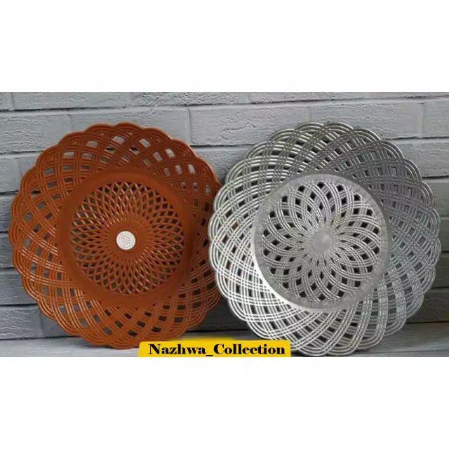 Jual !!! Piring Plastik Anyaman Rotan