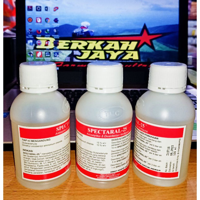 Disinfektan SPECTARAL 25 antiseptik multiguna  100 ml