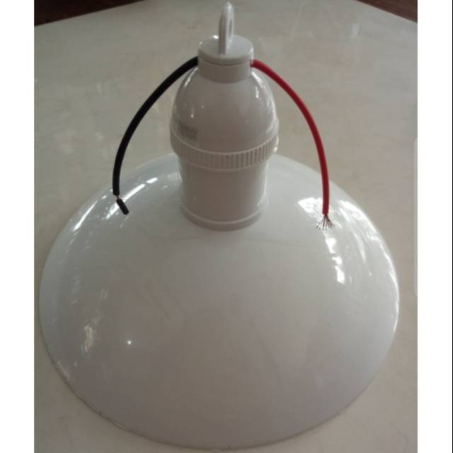 1SET Kap fitting lampu gantung 16 cm fitting gantung + kap lampu fiting lampu pvc fiting gantung out
