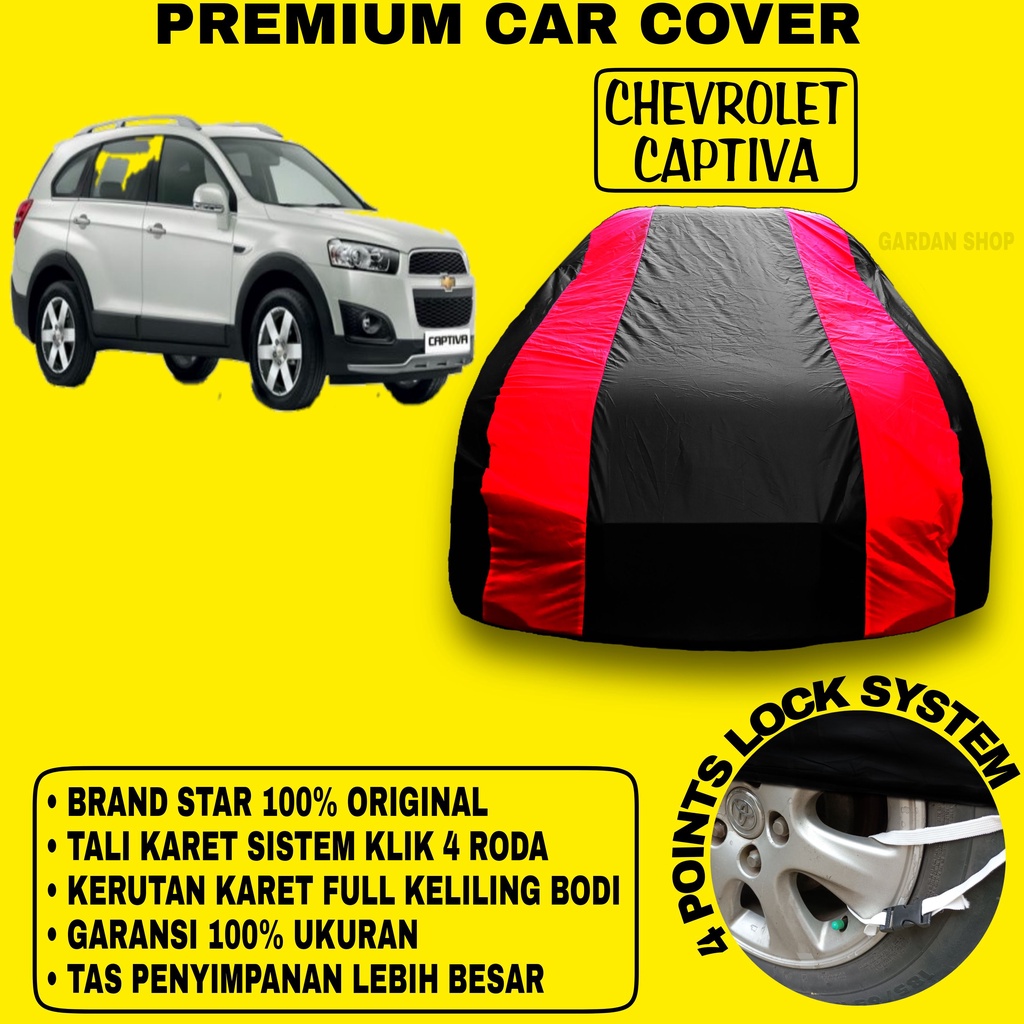 Body Cover CHEVROLET CAPTIVA Sarung MERAH Penutup Pelindung Bodi Cheverolet Captiva Bahan Waterproof FNew