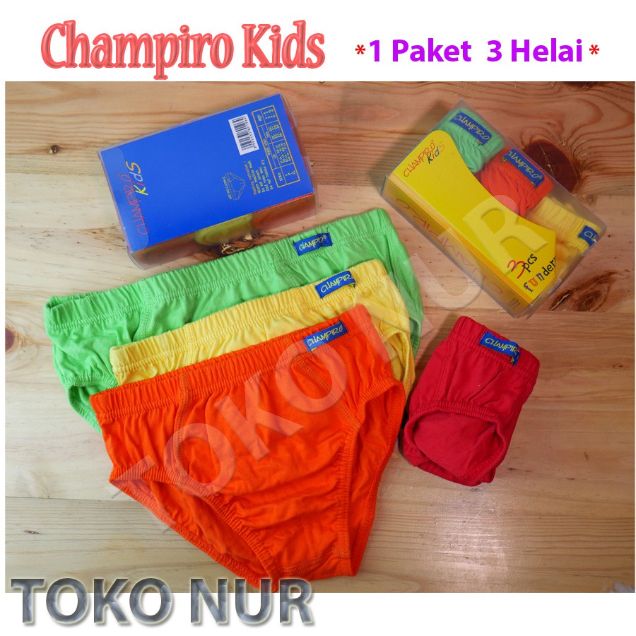 3 helai celana dalam anak champiro