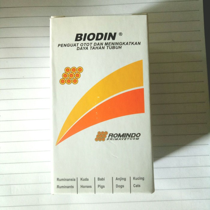 biodin 50 ml rhomindo atp penguat otot hewan