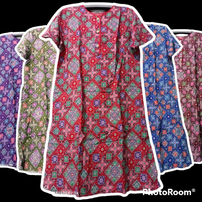 Daster Batik Kencana Ungu Asli Original Label Merah Motif Terbaru 2021 Kekinian Rayon Ld 110 || Cod 