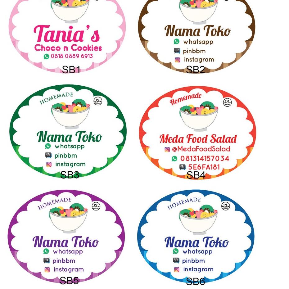 

#sale IMF77 Sticker / stiker label toko produk makanan salad buah sayur IMF