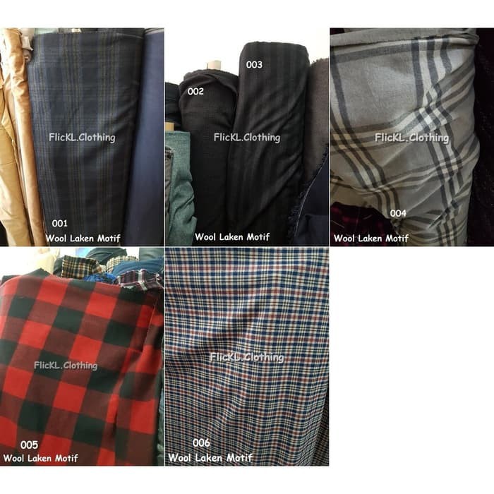 Unik Bahan Kain Wool Laken Motif Corak Katun Import Jaket