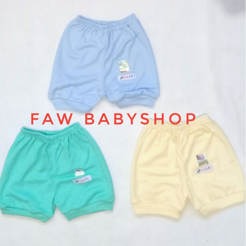 ARUCHI 3pcs Celana Pendek Polos size Newborn series BOY/ GIRL