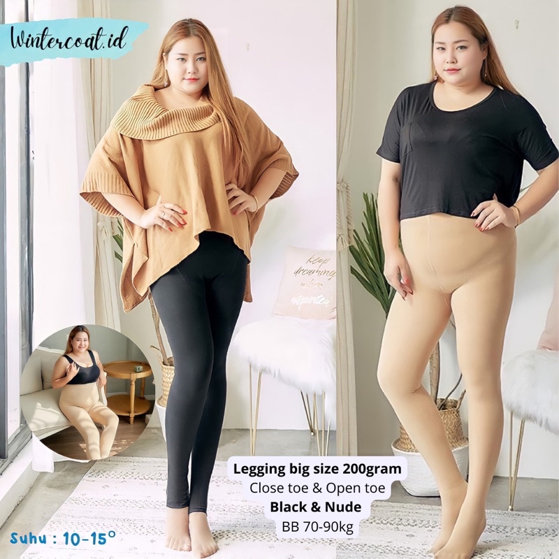 Legging thermal big size wanita pants import woman celana jumbo plus hangat