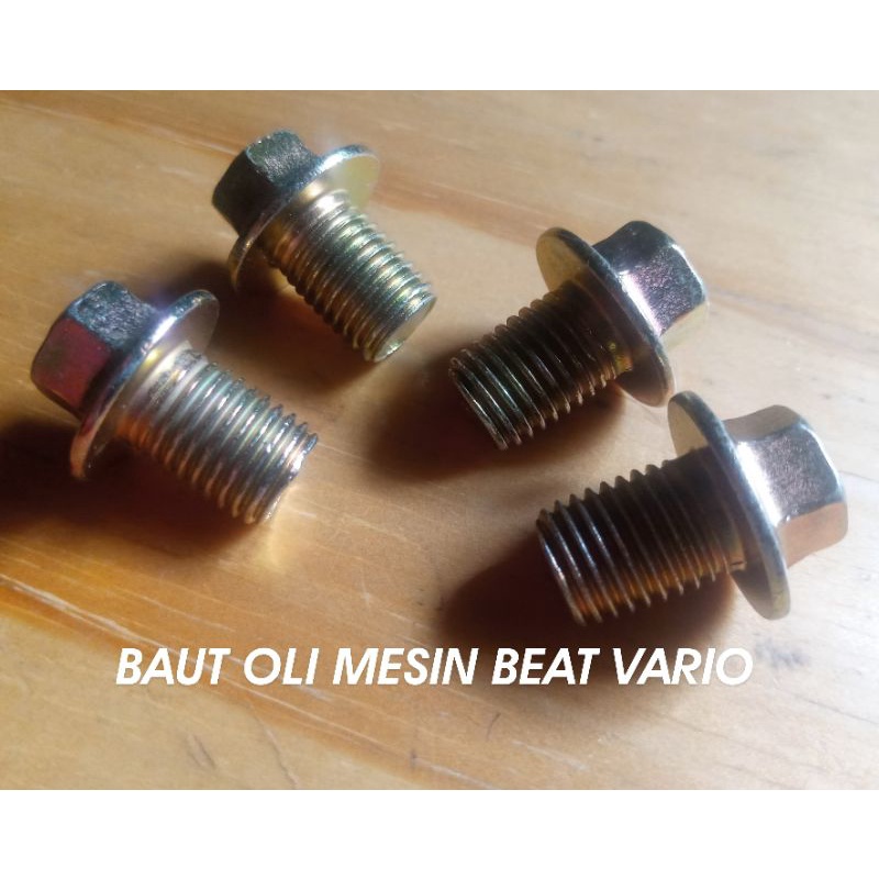 baut tap oli mesin motor metik