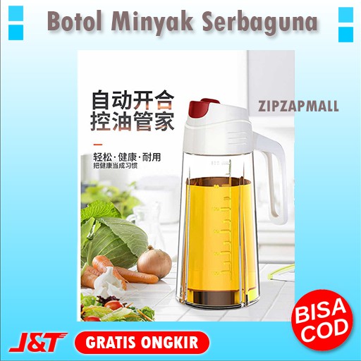 Botol Minyak Goreng Kaca Serbaguna 630ml Olive Oil BBQ Chinese Food Murah Original